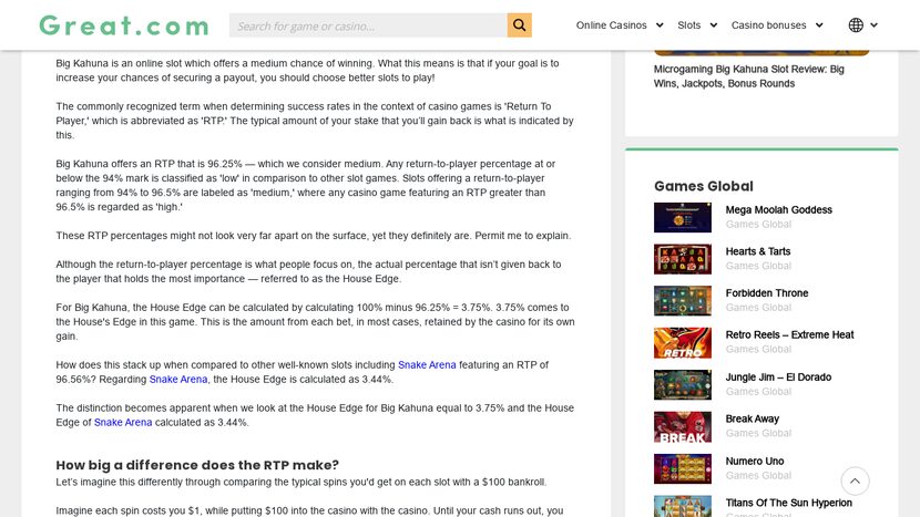 Big Kahuna — Big win potential