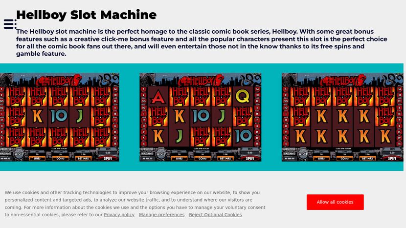 Hellboy — Game overview — official provider screenshot