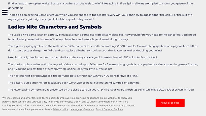 Ladies Nite — Bonus features and free spins in action