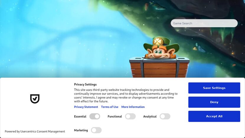 Leprechaun Hills — Game interface and provider view