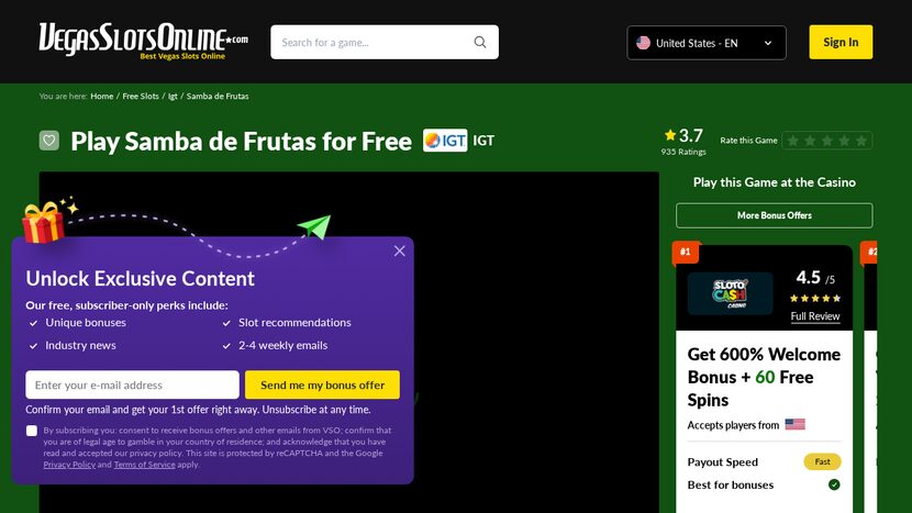 Samba De Frutas — Theme, design and symbol layout